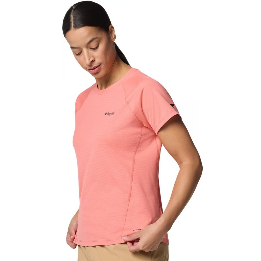 NEW Women's Columbia Titanium Coral Cirque River Pro SS Crew T-Shirt Large